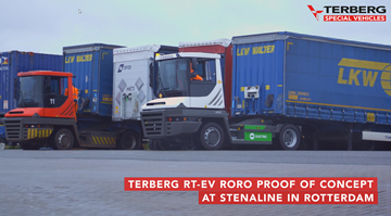 Live demonstration Terberg RT-EV RoRo PoC tractor at......